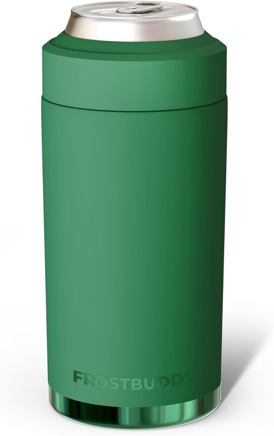 Universal Buddy Can Cooler - Fits All - for Regular 12 & 16 Oz or Slim-Size Bottles - Insulated Double-Walled Stainless Steel (Augusta)